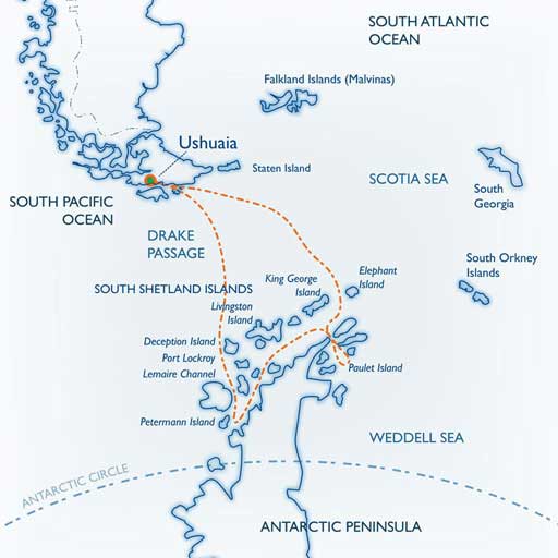 Classic Antarctica Map